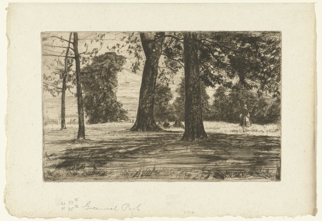 Greenwich Park av James Abbott McNeill Whistler