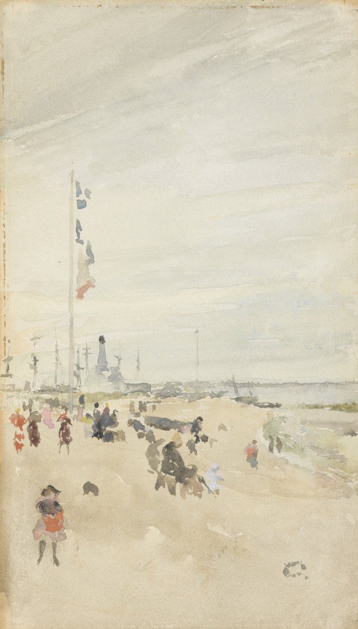 Grey and Pearl: Bank Holiday Banners, 1883-84 av James Abbott McNeill Whistler