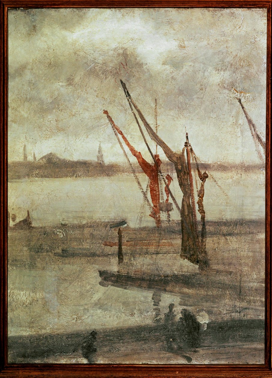 Grå og sølv, Chelsea Wharf av James Abbott McNeill Whistler