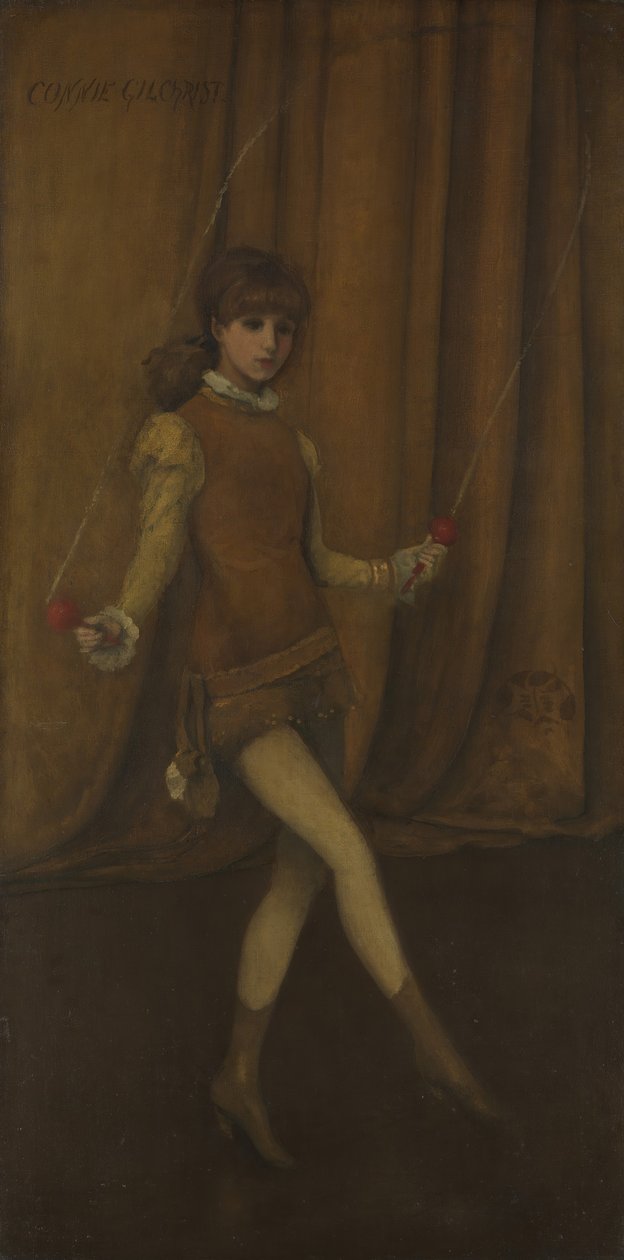 Harmony in Yellow and Gold: The Gold GirlConnie Gilchrist, ca. 1876-77. av James Abbott McNeill Whistler
