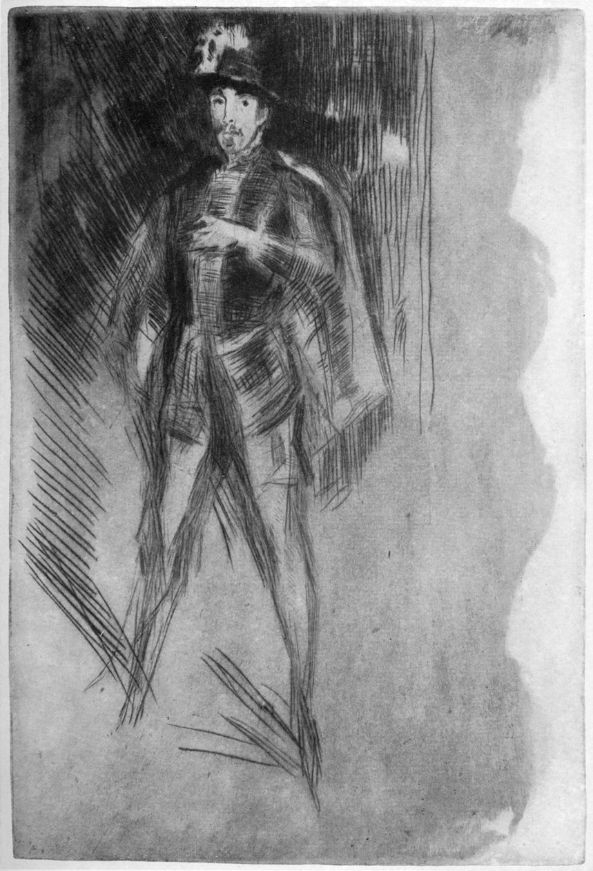 Henry Irving 1838-1905 som Philip av Spania, 1800-tallet 1904. av James Abbott McNeill Whistler