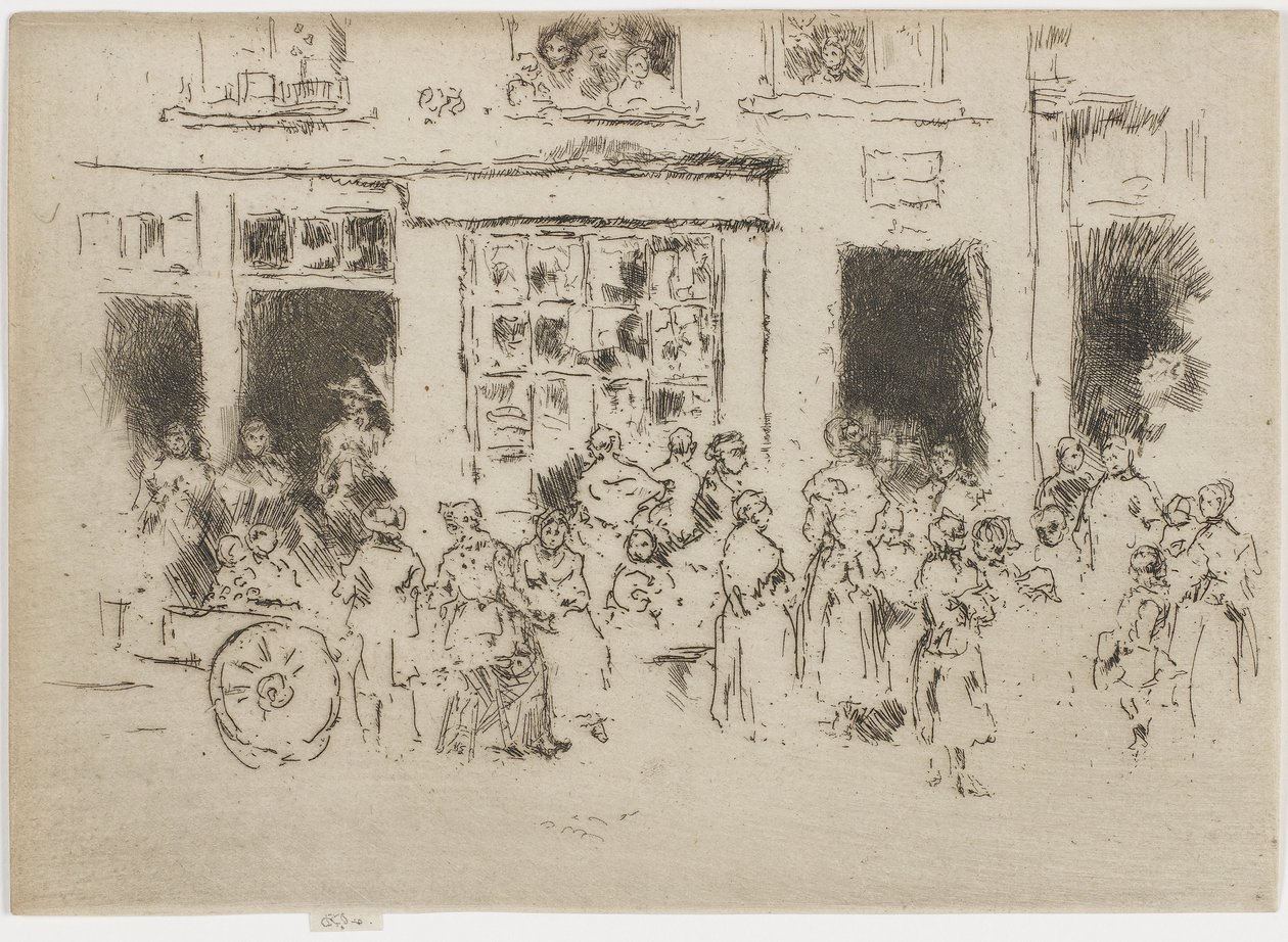 High Street, Brussel, 1887 (radering på papir) av James Abbott McNeill Whistler