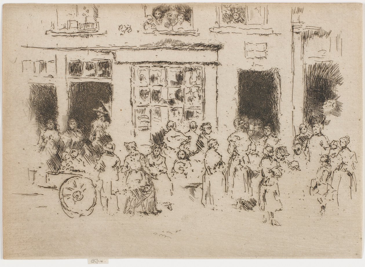 High Street, Brussel, 1887. av James Abbott McNeill Whistler