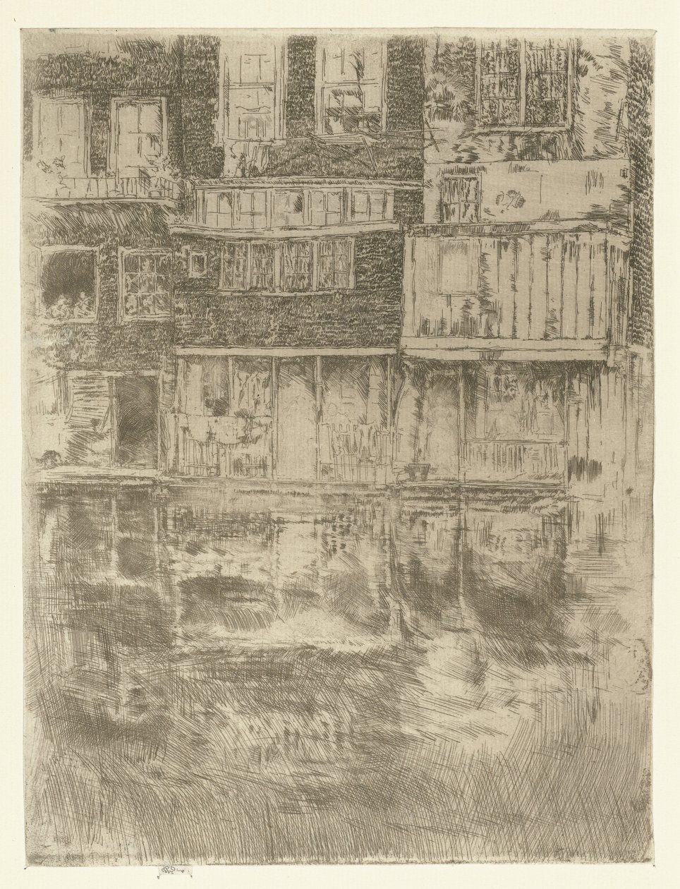 Hus i Amsterdam Square House, Amsterdam av James Abbott McNeill Whistler