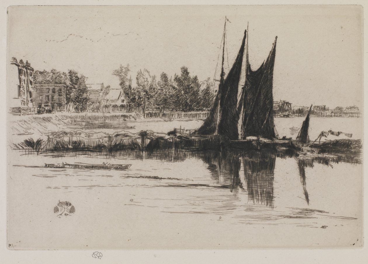 Hurlingham, 1859 (radering på papir) av James Abbott McNeill Whistler
