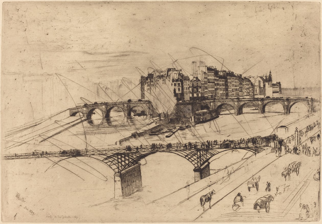 Isle of the City, Paris, 1859. av James Abbott McNeill Whistler