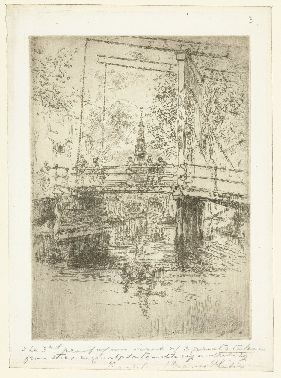Liten vindebro i Amsterdam Lille vindebro, Amsterdam av James Abbott McNeill Whistler
