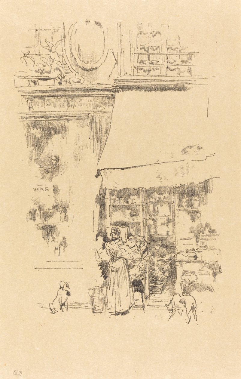 Ostemakeren i rue de Grenelle, 1894. av James Abbott McNeill Whistler