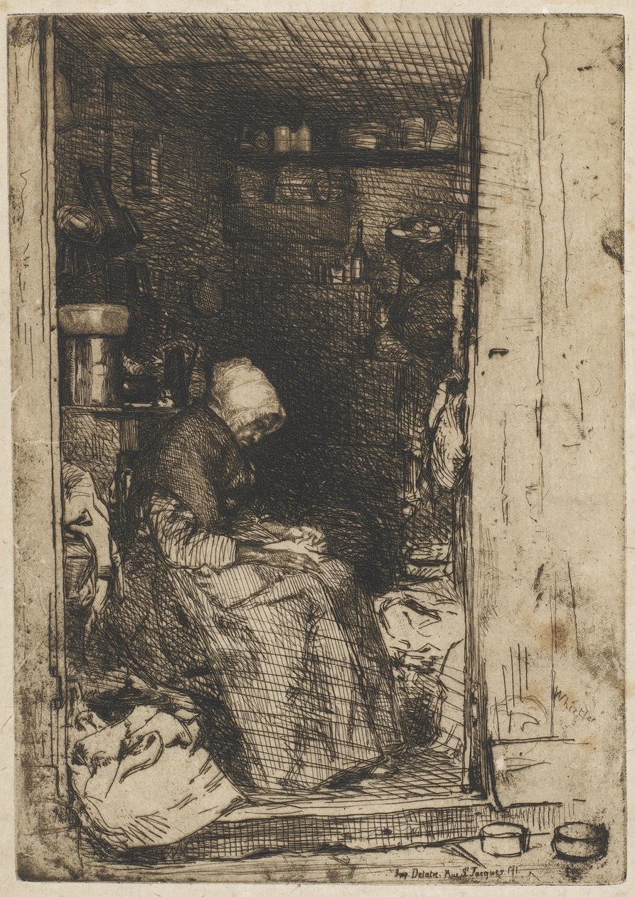 Den gamle kvinnen med filler av James Abbott McNeill Whistler