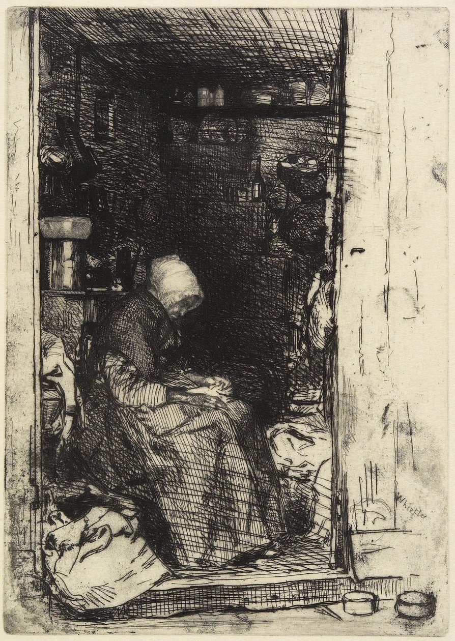 La Vieille aux Loques fra "Twelve Etchings from Nature" av James Abbott McNeill Whistler