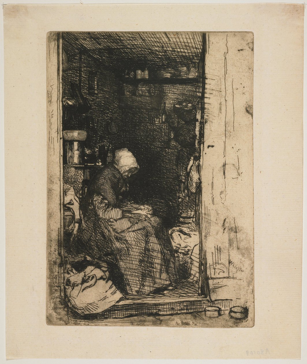 La Vielle aux Loques fra Tolv etsninger etter naturen av James Abbott McNeill Whistler