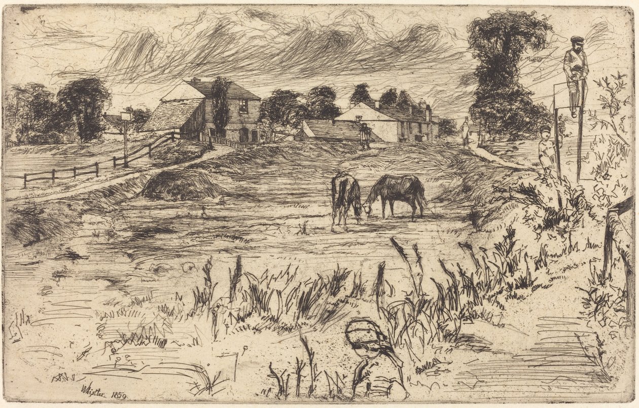 Landskap med hesten, 1859. av James Abbott McNeill Whistler