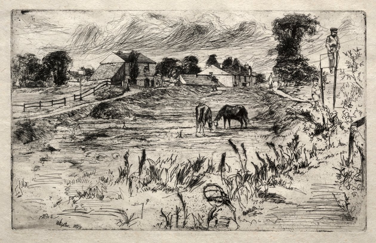 Landskap med hesten, 1859. av James Abbott McNeill Whistler