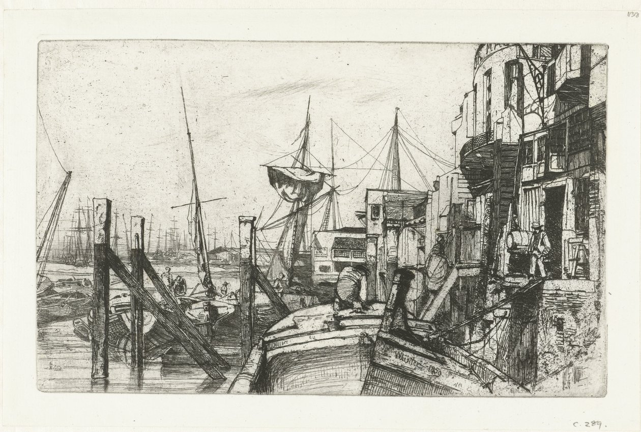 Limehouse Seksten etsninger av scener på Themsen og andre emner (serietittel) av James Abbott McNeill Whistler