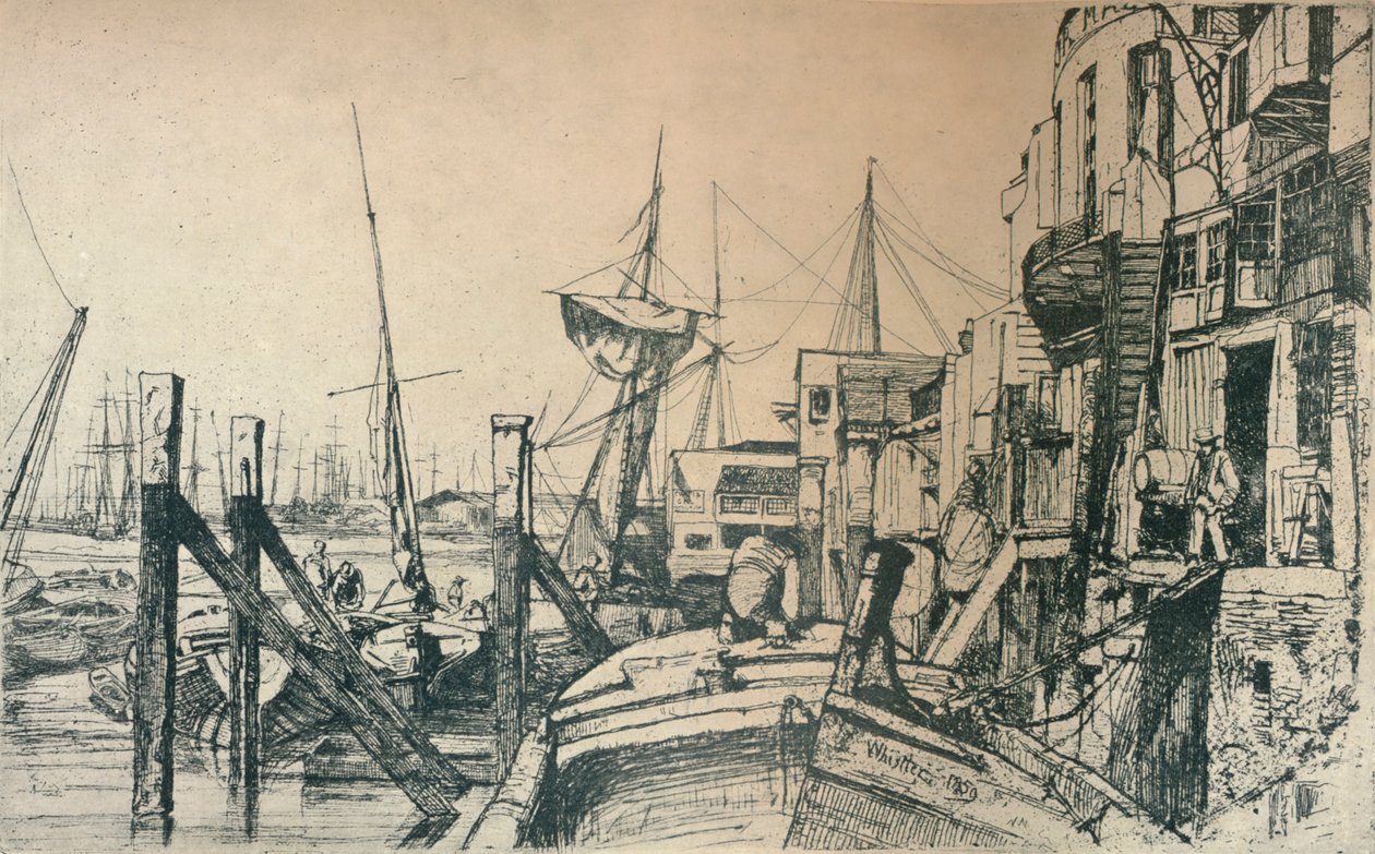 Limehouse, 1859, 1904 av James Abbott McNeill Whistler