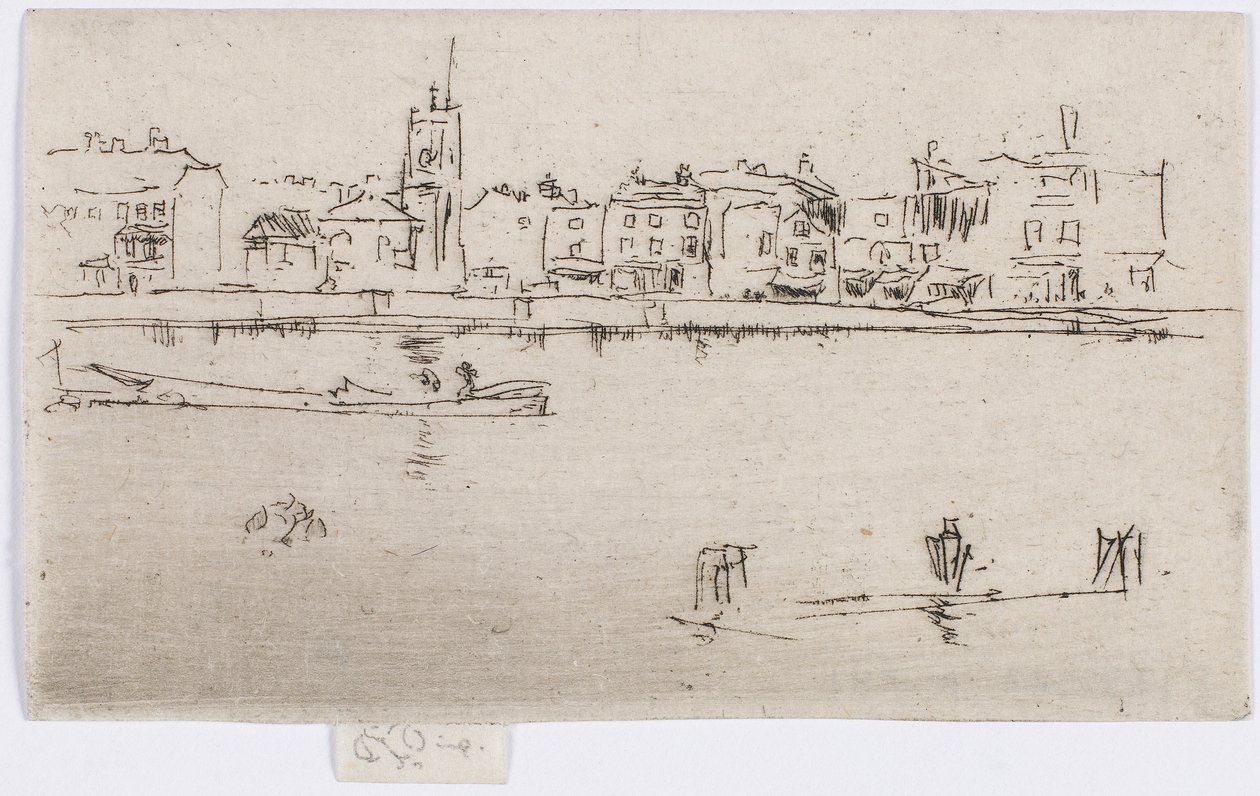 Little Chelsea Memorial, 1887. av James Abbott McNeill Whistler