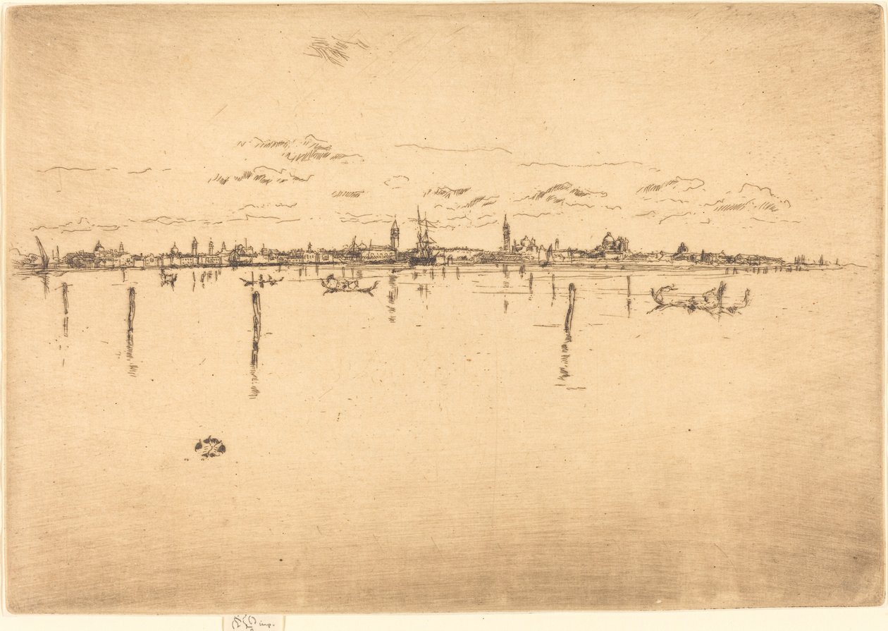 Lille Venezia, 1880. av James Abbott McNeill Whistler