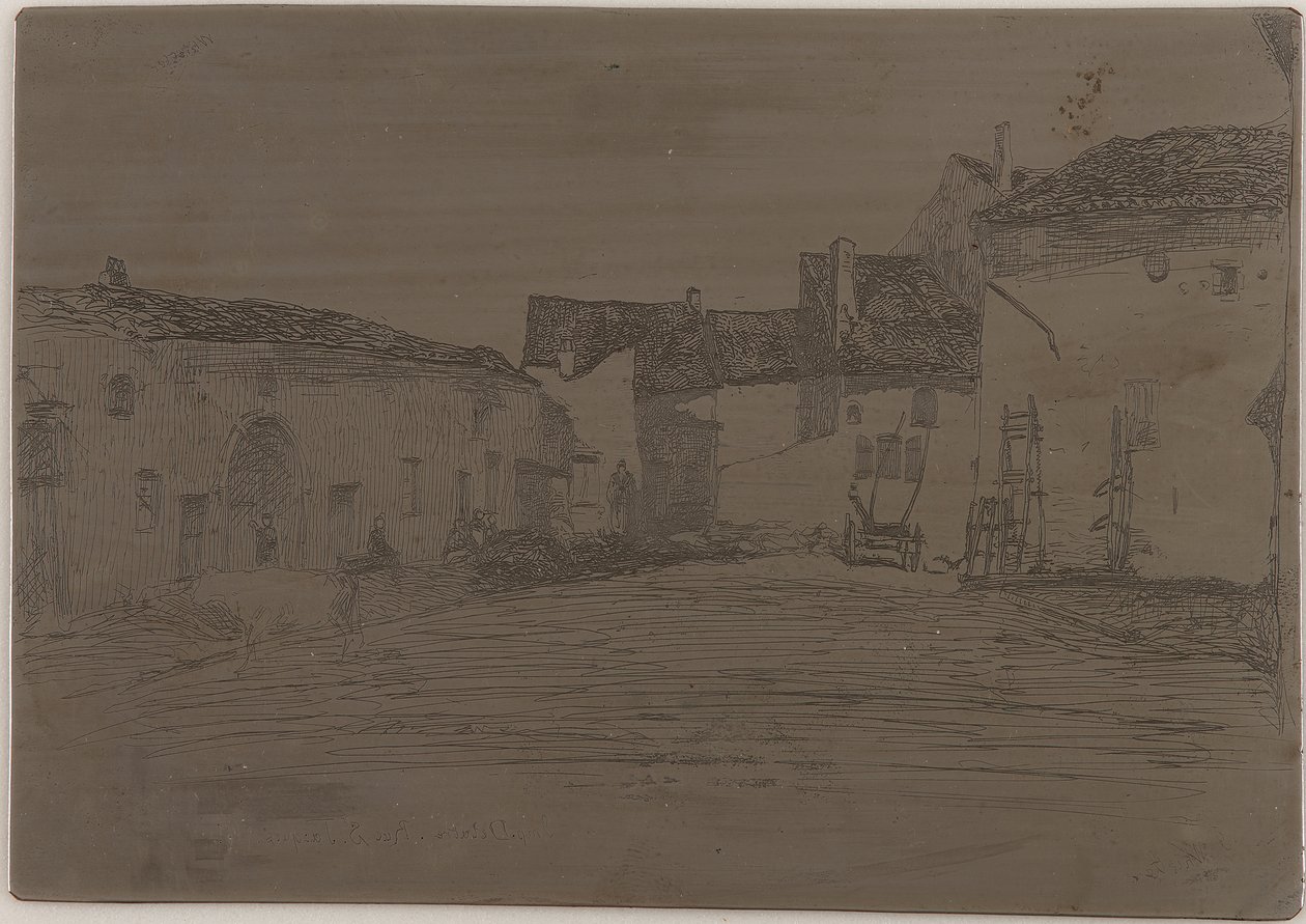 Liverdun. En av de tolv etsningene fra naturen, 1858. av James Abbott McNeill Whistler