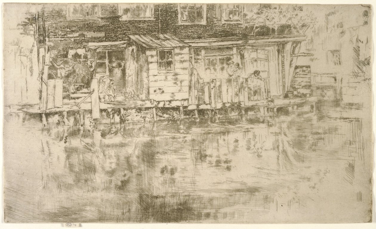 Long House, Dyers, Amsterdam, 1889 av James Abbott McNeill Whistler
