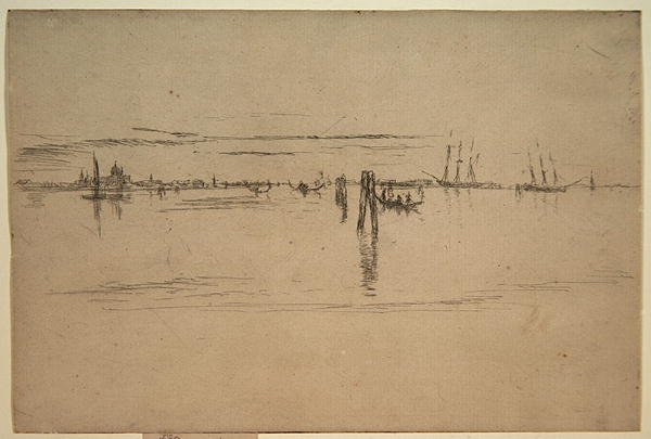 Long Lagoon, ca. 1879-80 (etsing og karbonblekk på papir) av James Abbott McNeill Whistler