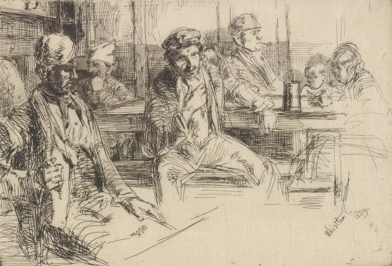 Longshore men, 1859. av James Abbott McNeill Whistler