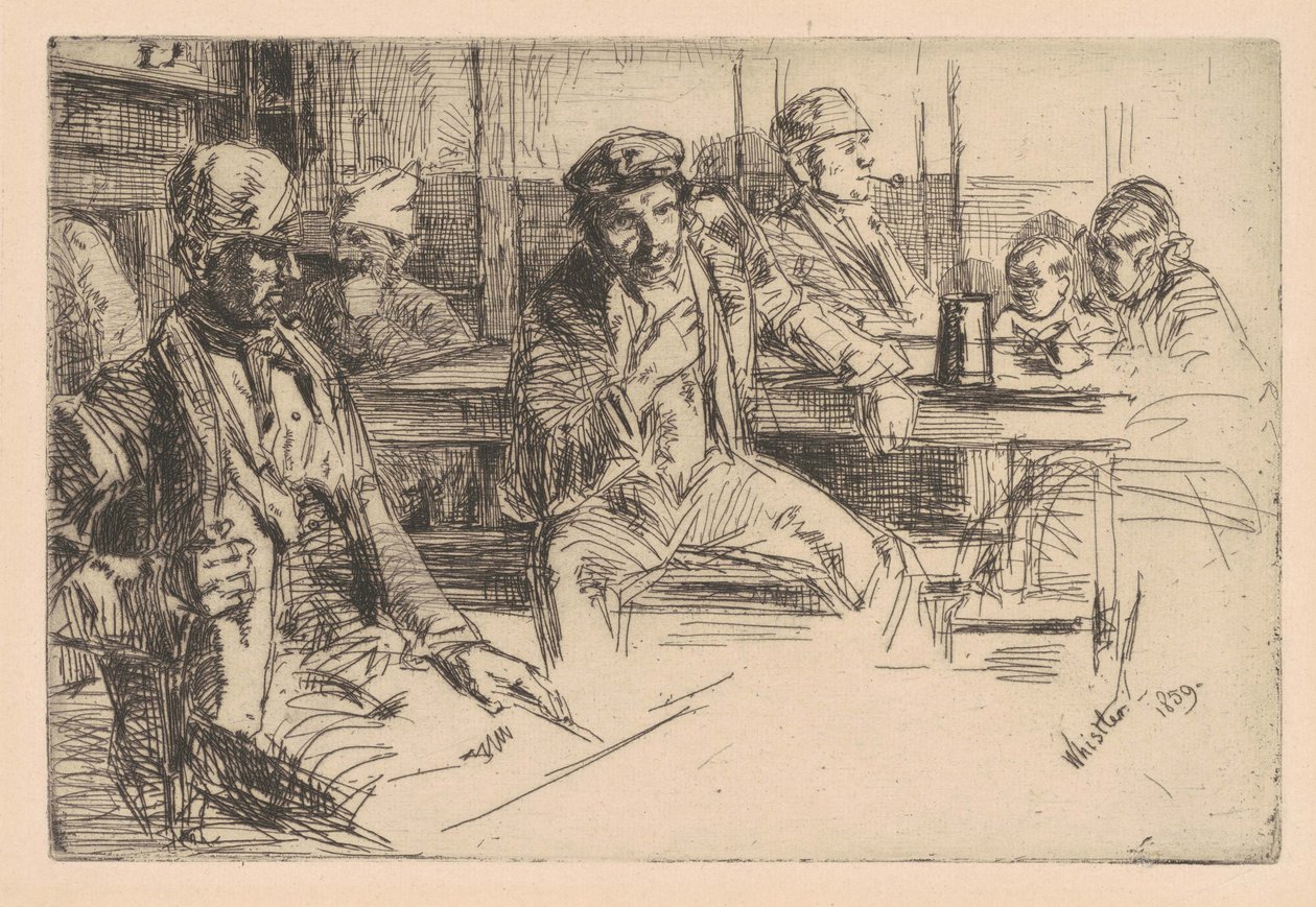 Longshoreman, 1859 (etsing og tørrpunkt på lagt papir) av James Abbott McNeill Whistler