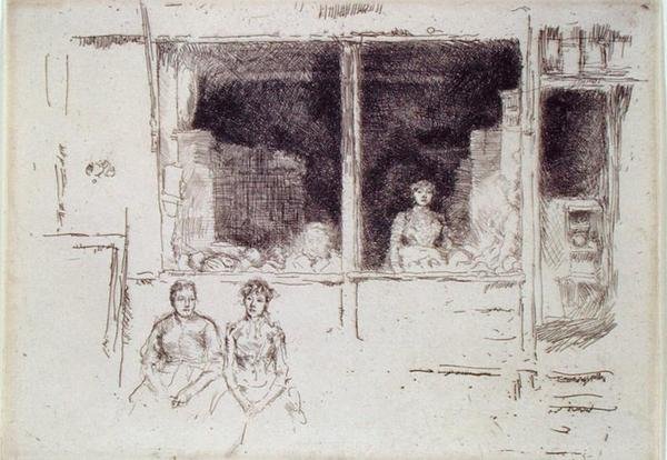 Melonbutikk, Houndsditch av James Abbott McNeill Whistler