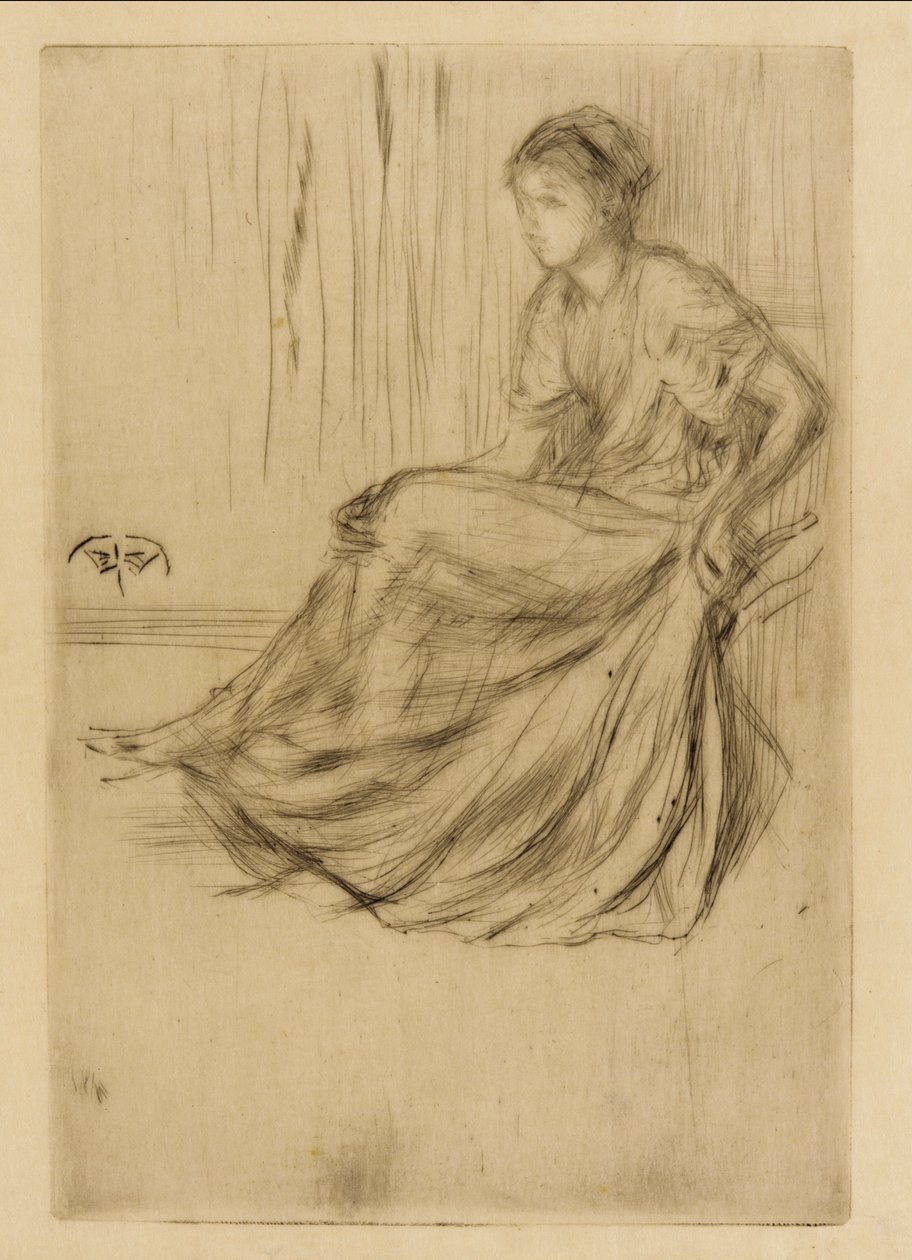 Modell sittende, 1873. av James Abbott McNeill Whistler