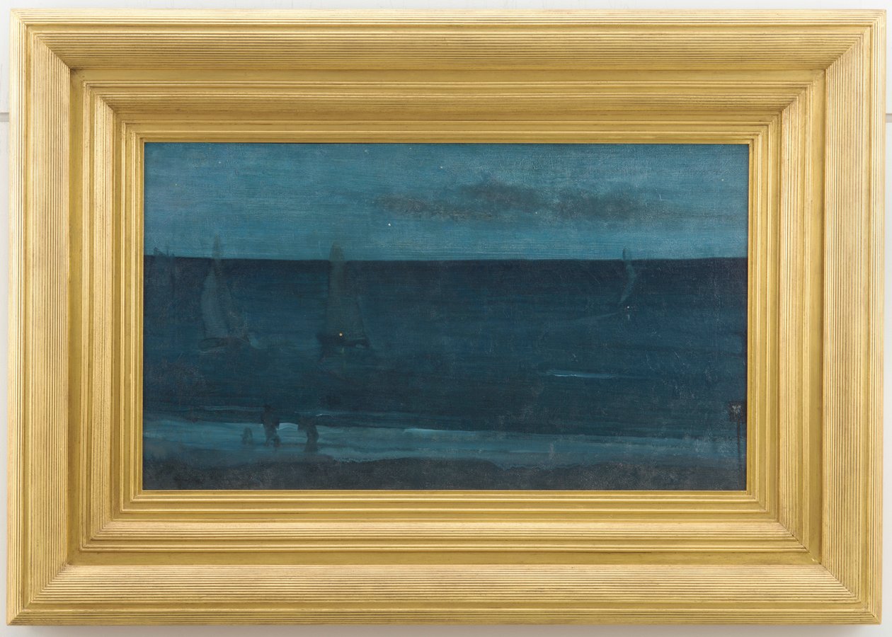 Nocturne: Blå og sølv - Bognor, 1871-1876. av James Abbott McNeill Whistler