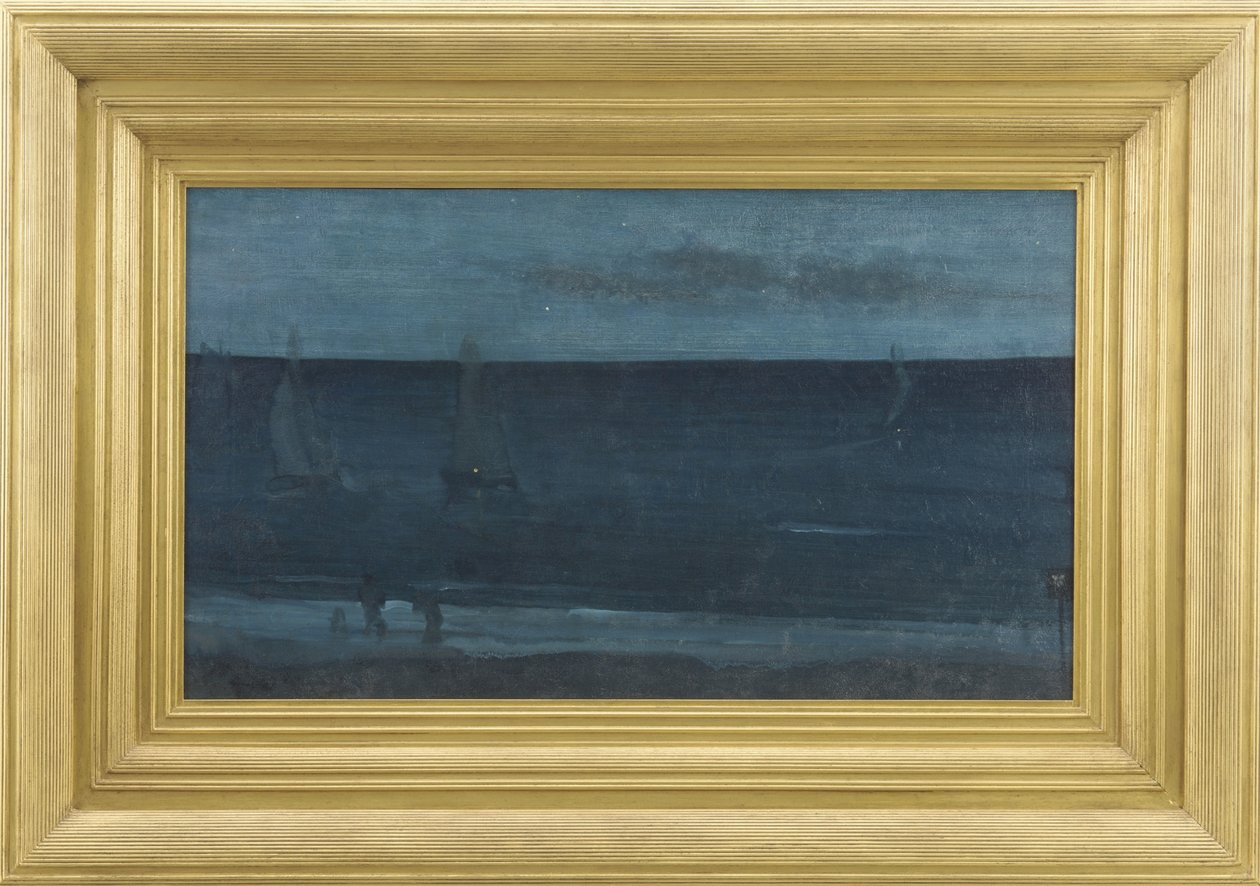 Nocturne: Blå og sølv - Bognor, 1871-76 av James Abbott McNeill Whistler