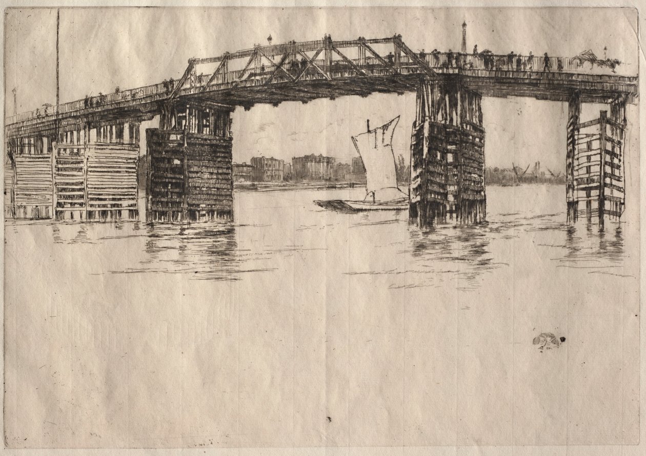 Old Battersea Bridge. av James Abbott McNeill Whistler