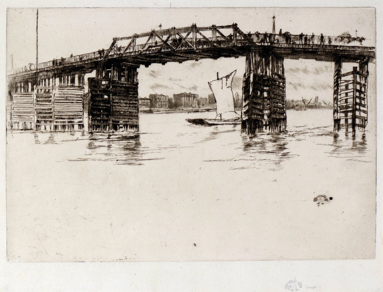 Old Battersea Bridge av James Abbott McNeill Whistler