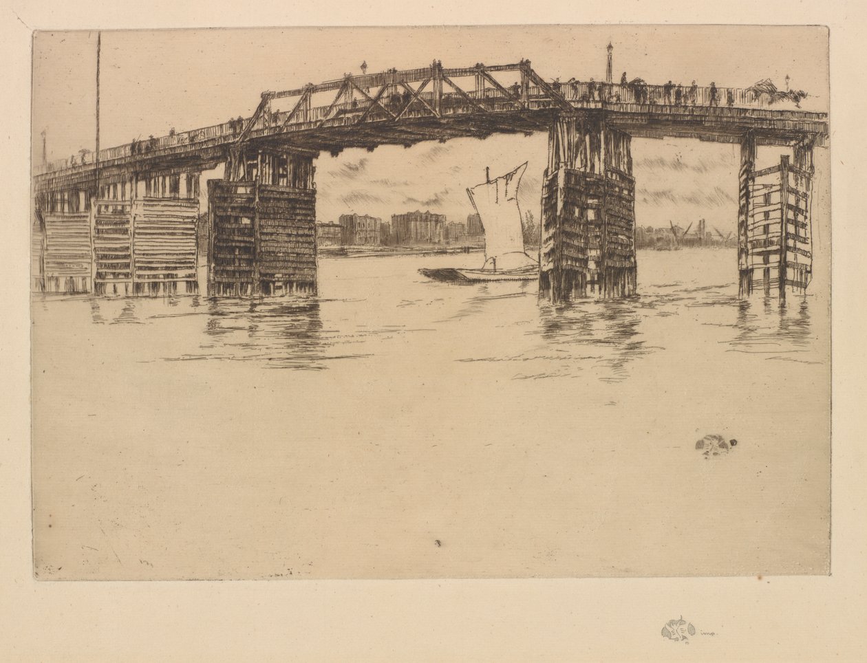Old Battersea Bridge, 1879. av James Abbott McNeill Whistler
