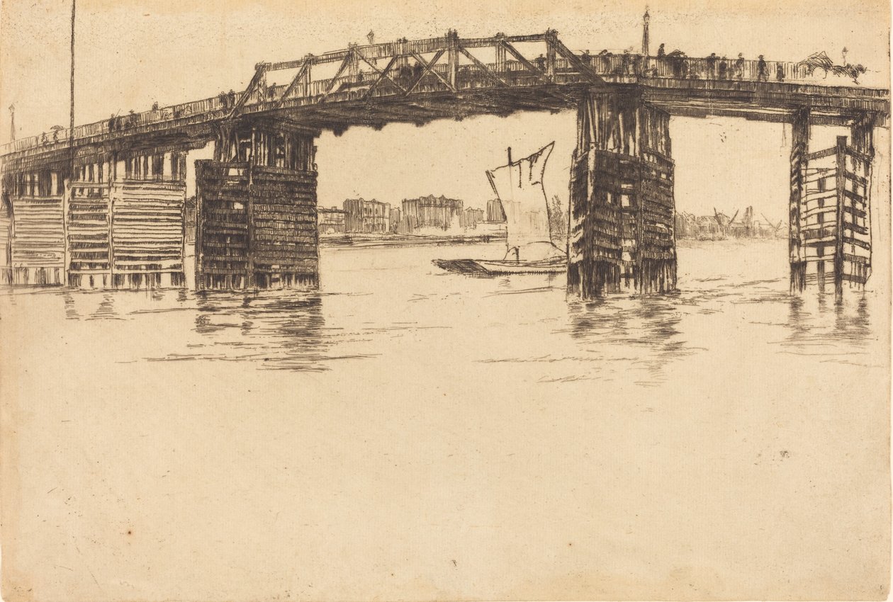 Old Battersea Bridge, 1879. av James Abbott McNeill Whistler