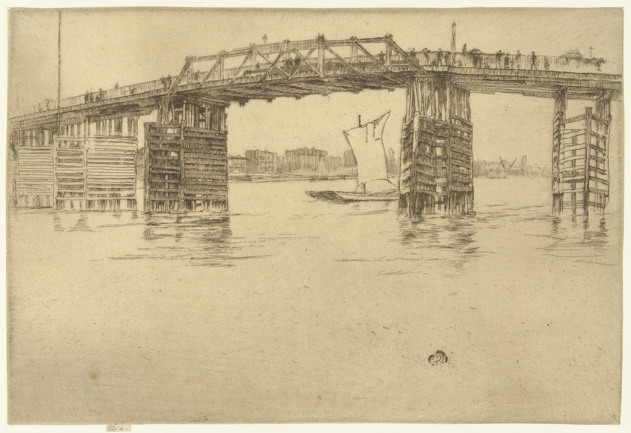 Gamle Battersea-broen av James Abbott McNeill Whistler