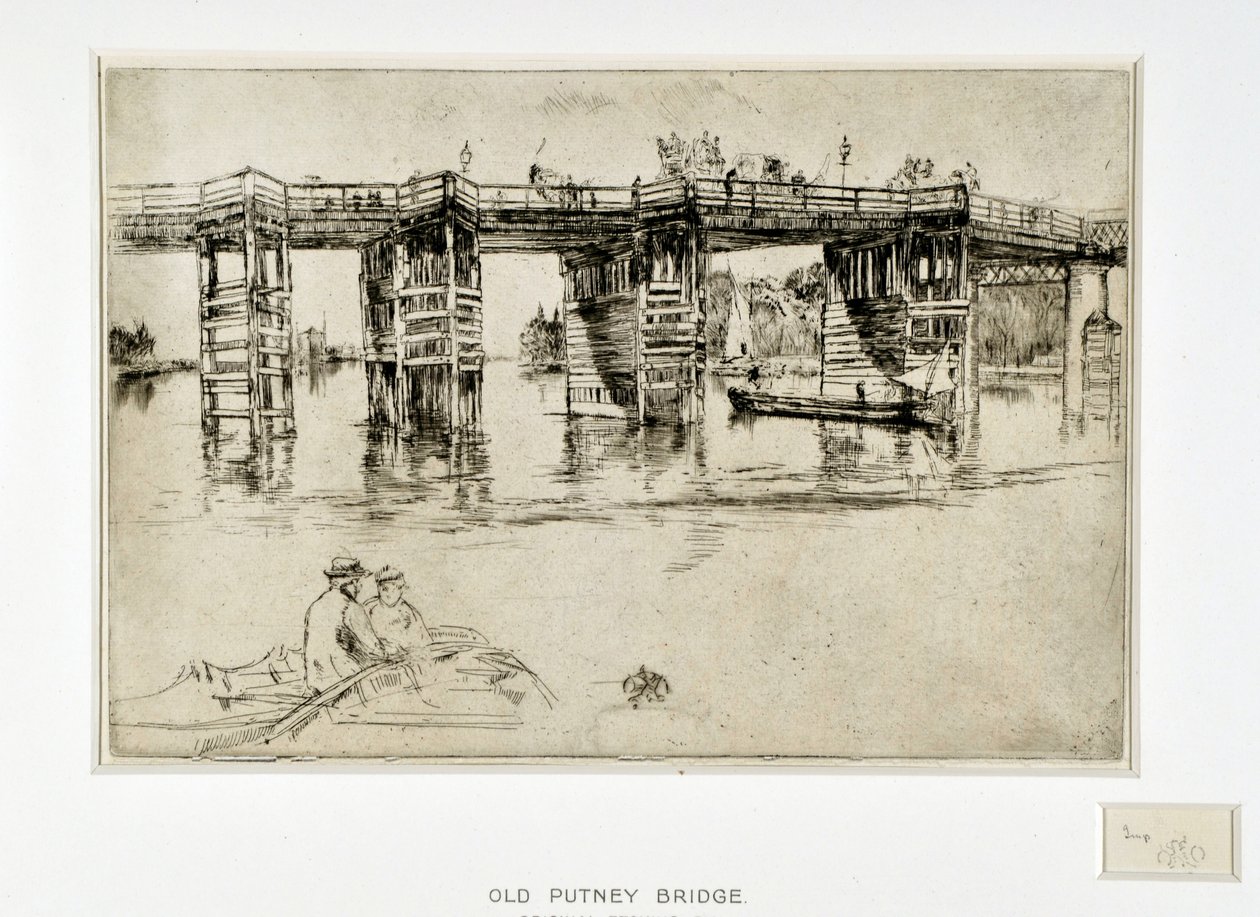 Gamle Putney Bridge av James Abbott McNeill Whistler