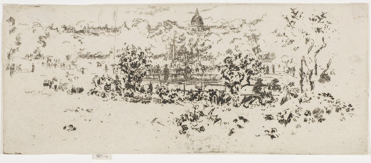 Pantheon, Luxembourg Gardens, ca. 1892-93 (radering på papir) av James Abbott McNeill Whistler