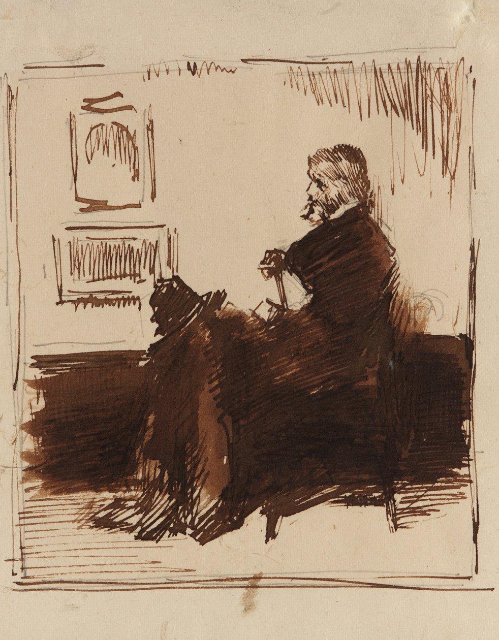 Portrettskisse av Thomas Carlyle, 1872. av James Abbott McNeill Whistler