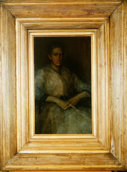 Portrett av Ellen Sturgis Hooper, ca. 1890 (olje på trepanel) (se også 419723) av James Abbott McNeill Whistler