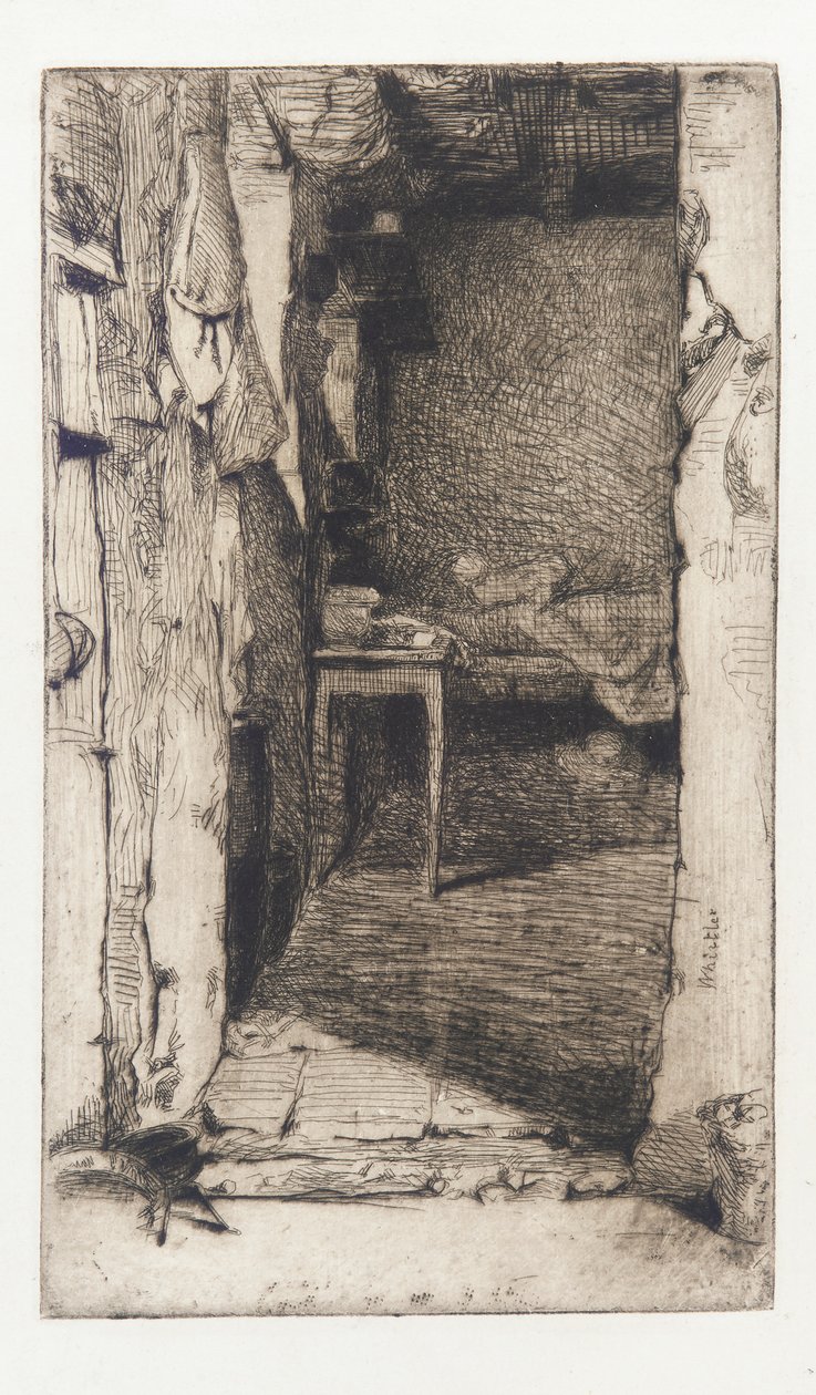 Rag Pickers, Mouffetard Quarter, Paris, 1858. av James Abbott McNeill Whistler