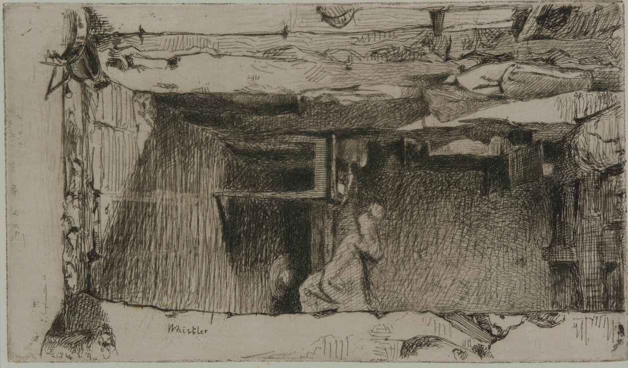 Rag Pickers, Mouffetard Quarter, Paris, 1858. av James Abbott McNeill Whistler