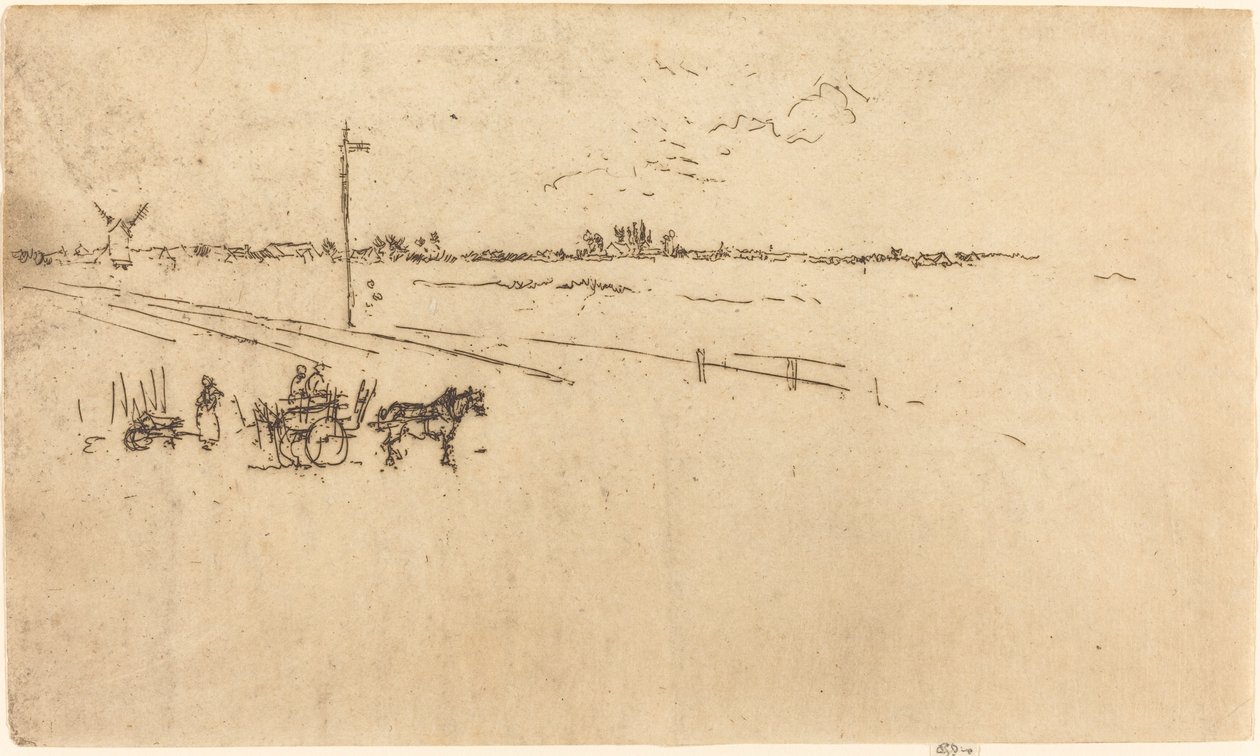 Jernbanestasjon, Voves, 1887. av James Abbott McNeill Whistler
