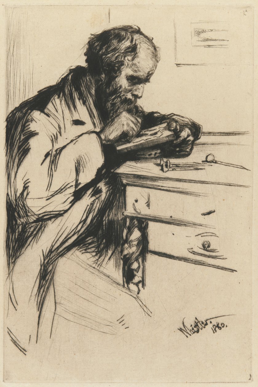 Riault Tregravøren, 1860. av James Abbott McNeill Whistler