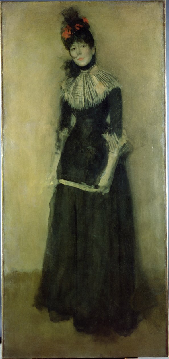Rosa og sølv: La Jolie Mutine, ca. 1890 av James Abbott McNeill Whistler