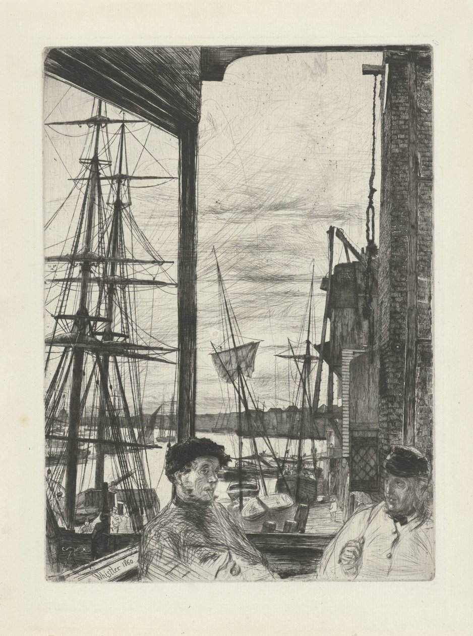 Rotherhithe Seksten etsninger av scener på Themsen og andre emner (serietittel) av James Abbott McNeill Whistler