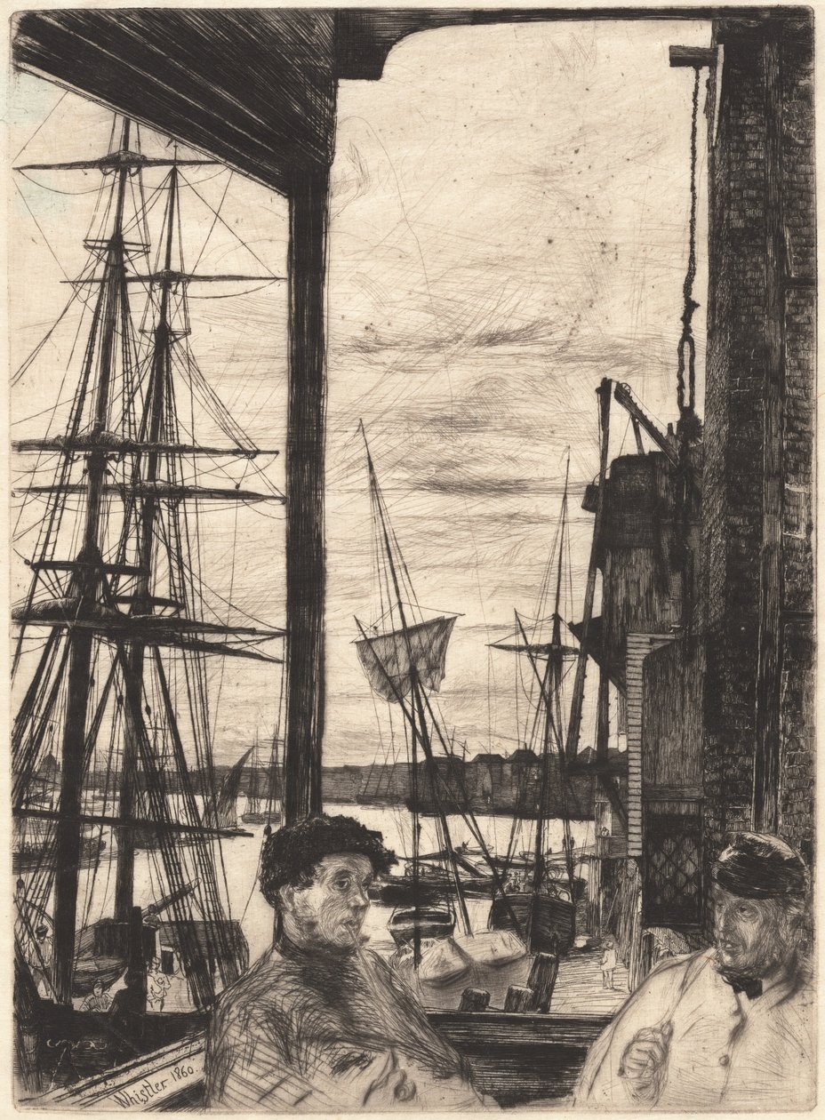 Rotherhithe, 1860. av James Abbott McNeill Whistler