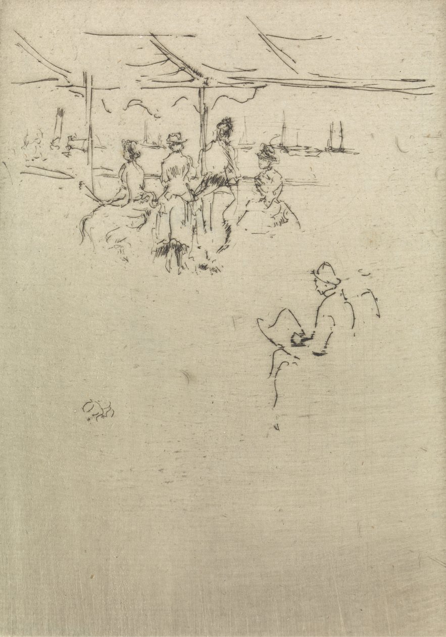 Ryde Pier, fra et sett med tolv etsninger med tittelen The Naval Review, 1887 av James Abbott McNeill Whistler