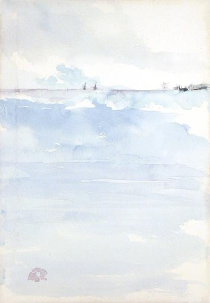 Seascape (akvarell på papir) av James Abbott McNeill Whistler