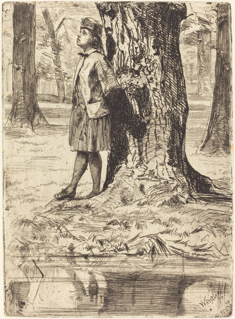 Seymour står under et tre, 1859. av James Abbott McNeill Whistler