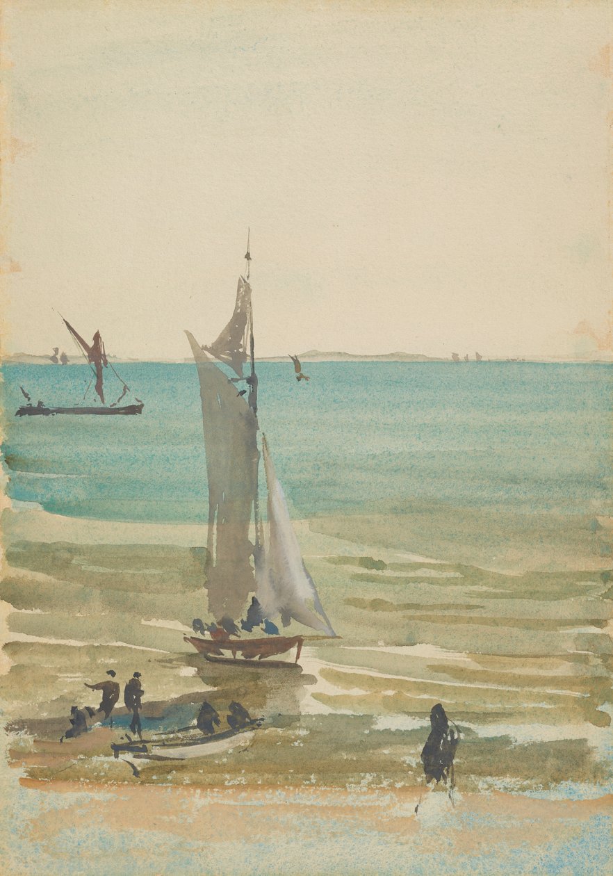 Southend - The Pleasure Yacht, 1882-1884. av James Abbott McNeill Whistler